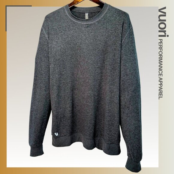 Vuori Other - vuori Men's Ponto Performance Crew in Charcoal Heather - XL